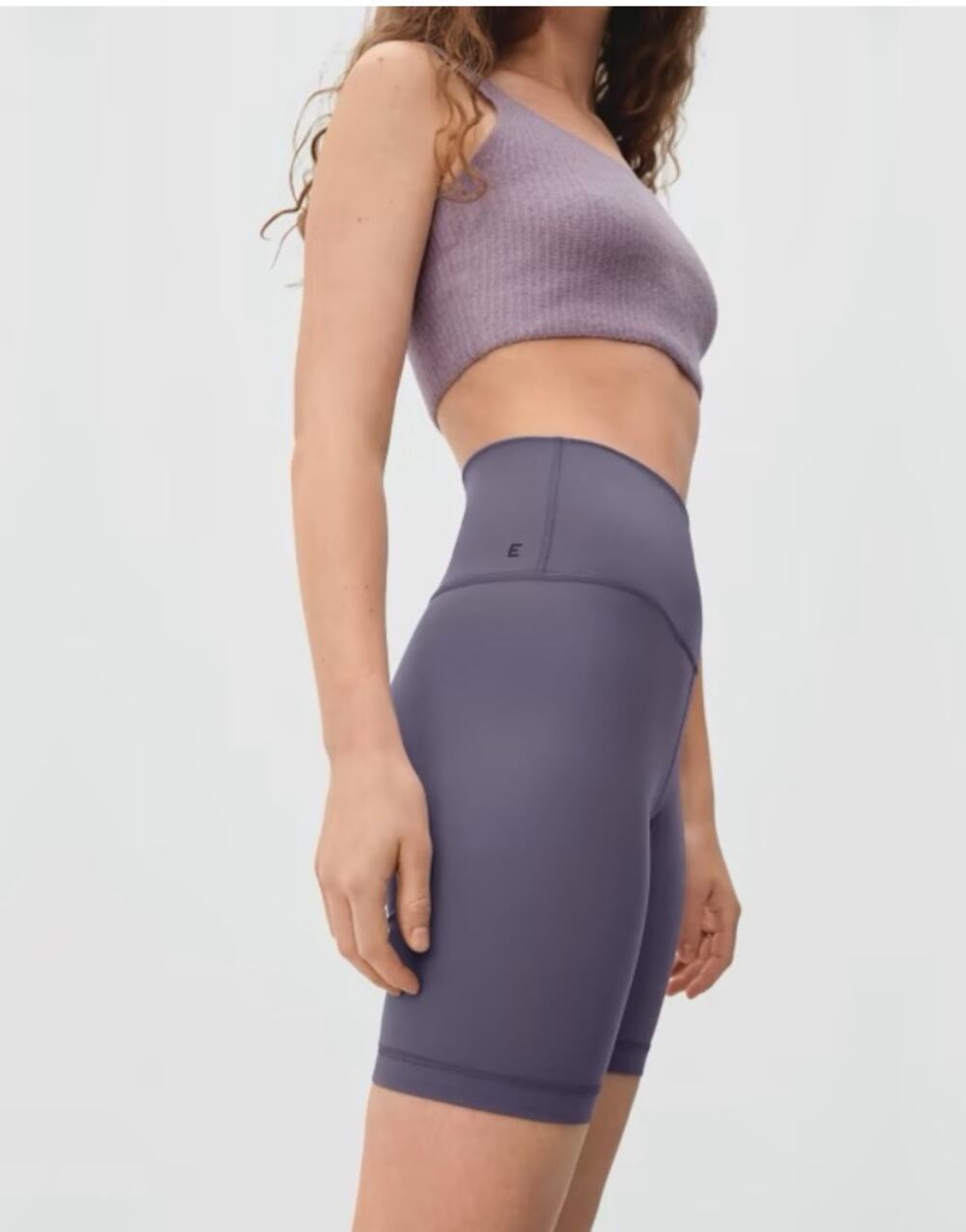 Everlane Perform High Waisted Bike Shorts Lavender S